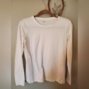 Lands' End White Long Sleeve Shirt